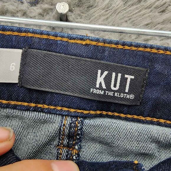 Kut From The Kloth Jeans Womens 6 Diana Dark Wash Stretch Mid Rise Skinny *NWT* - Picture 4 of 16